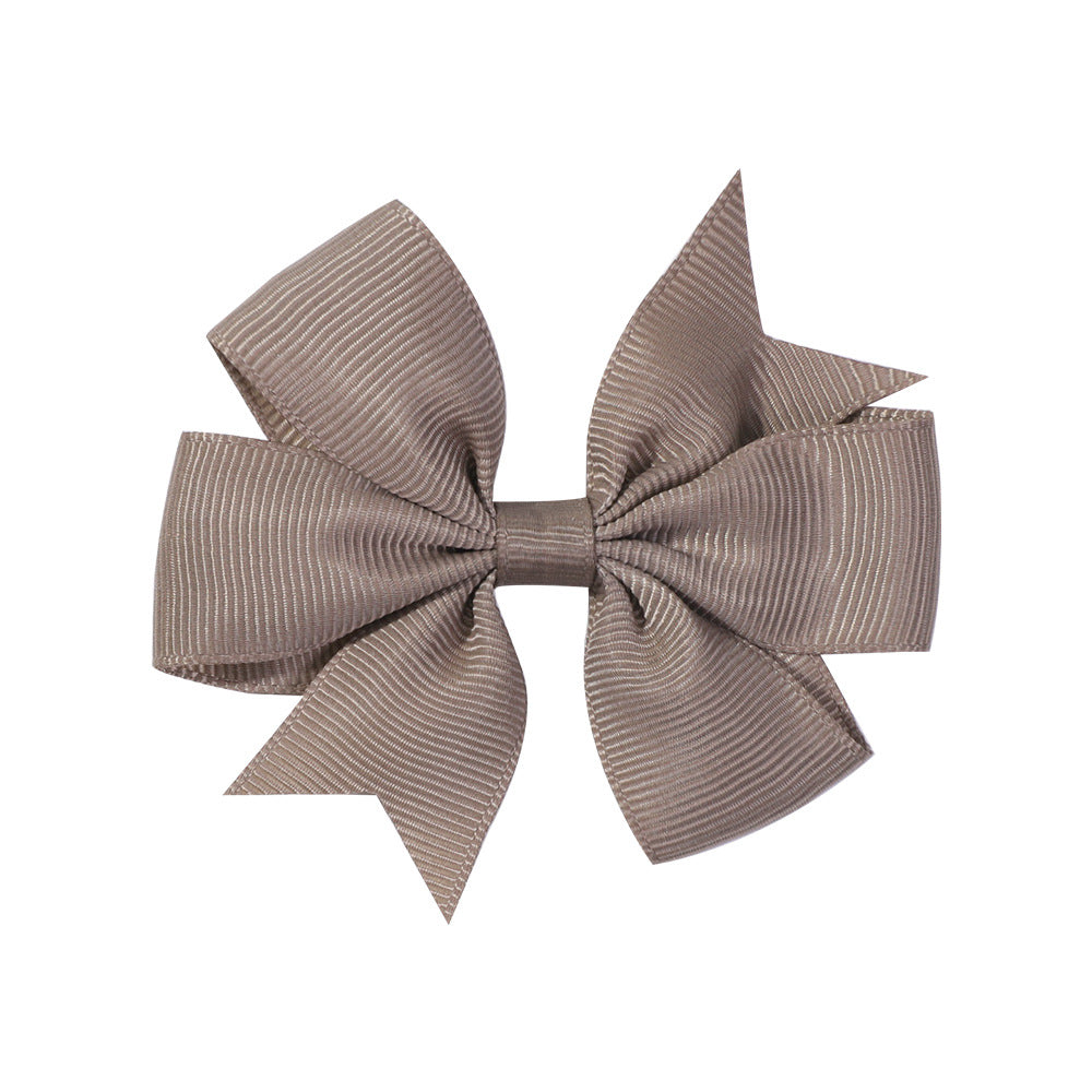 Wholesale 10pcs DIY Handmade Baby Dovetail V Ribbed Ribbon Bow Hairpin